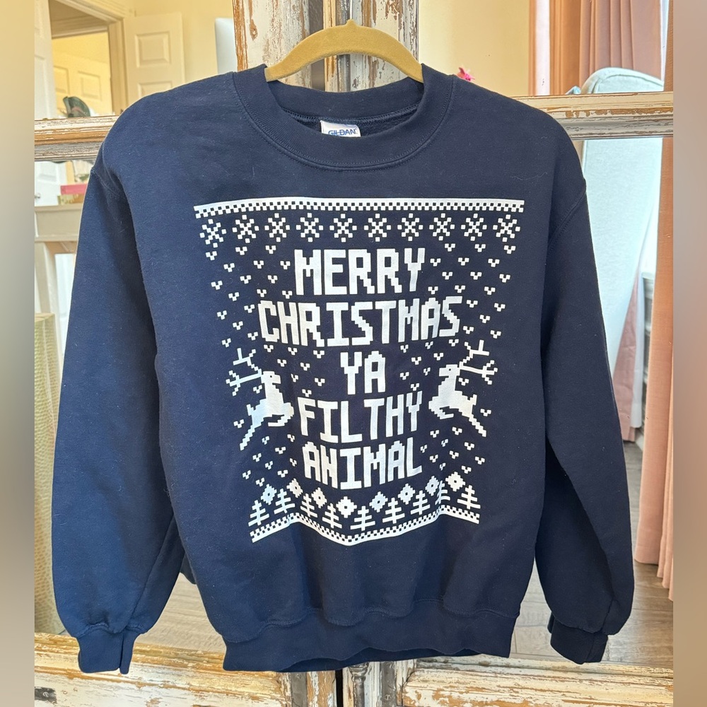 Navy Christmas sweatshirt